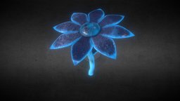 A1 3D SCENE: POWER FLOWER flora, flower, energy, alien, solarpower, scifi, blue, space