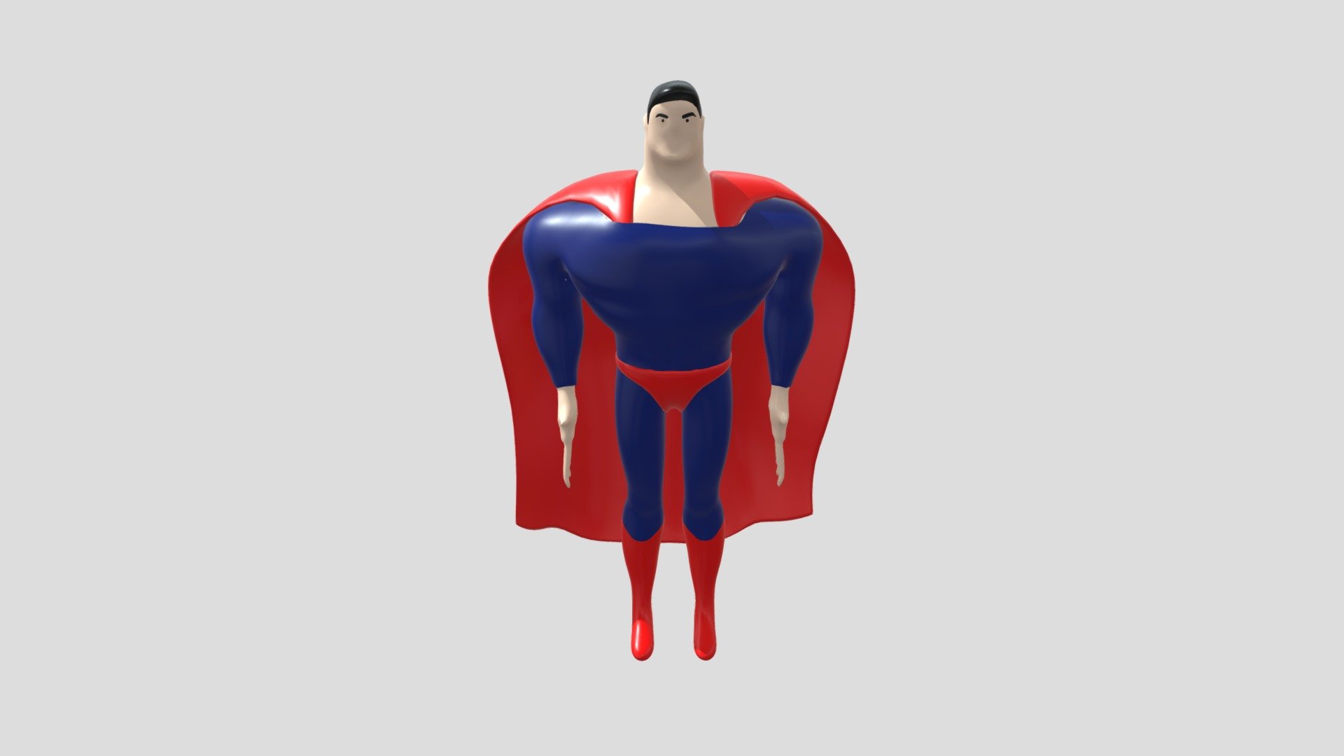 Superman Cartoon low - Superman_Low_Cartoon - Download Free 3D model by zeabit 3d model