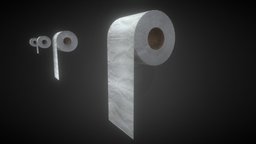 Toilet Paper Adjustable Roll BPR bathroom, roll, washer, residential, paper, holder, rusty, furniture, toilet, appliance, realistic, old, laundry, restroom, pbr, interior, space, hangonthewall, holderforpaper