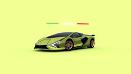 ARCADE: "Magnetar" Car vehicles, italy, sportscar, low-poly, racing