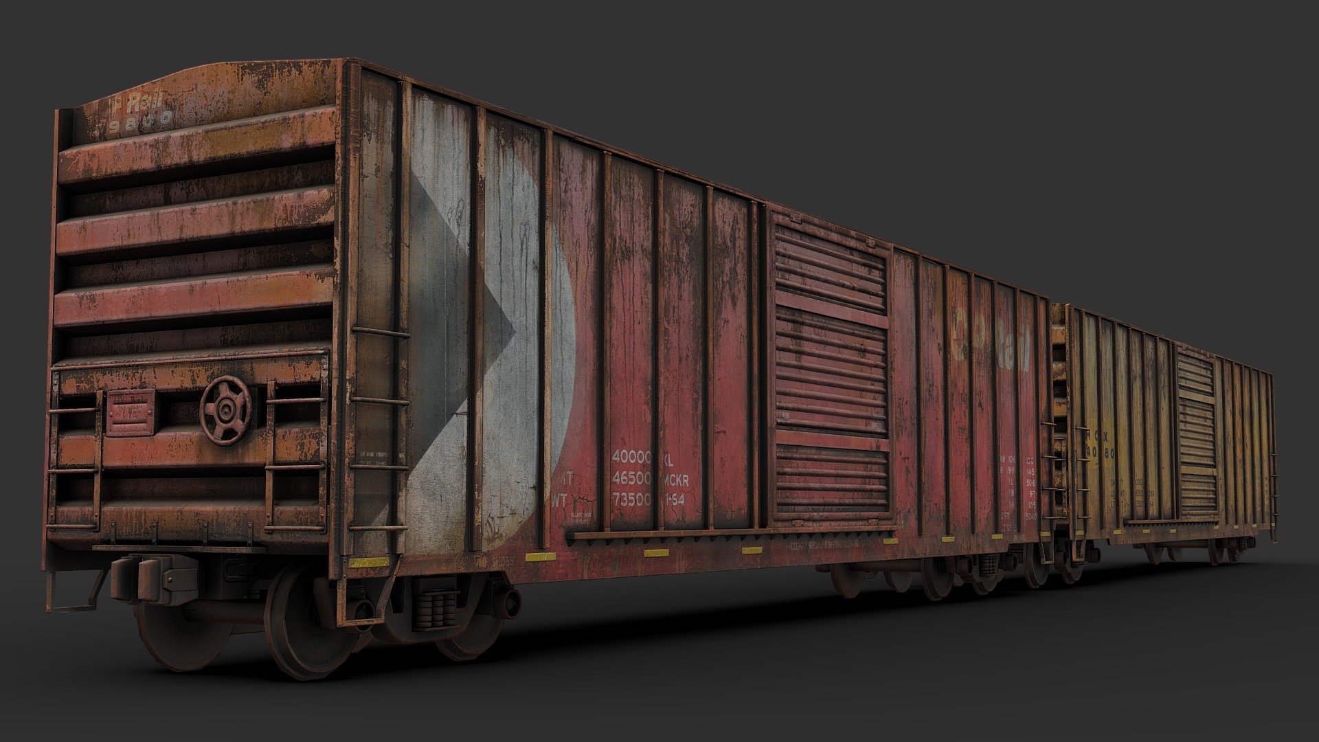 A set of boxcars to go along with that train I posted earlier

Made in 3DSMax and Substance Painter - Boxcar - Buy Royalty Free 3D model by Renafox (@kryik1023) 3d model