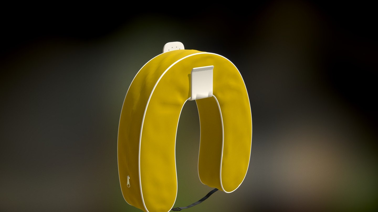 Life saving device. Buoy, life ring, flotation device. For boat and ship models. Most commonly found on sailboats 3d model