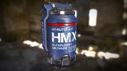 Sci Fi HMX Grenade grenade, gaming, future, sci, fi, fps, explosion, dirty, boom, grunge, murica, hmx