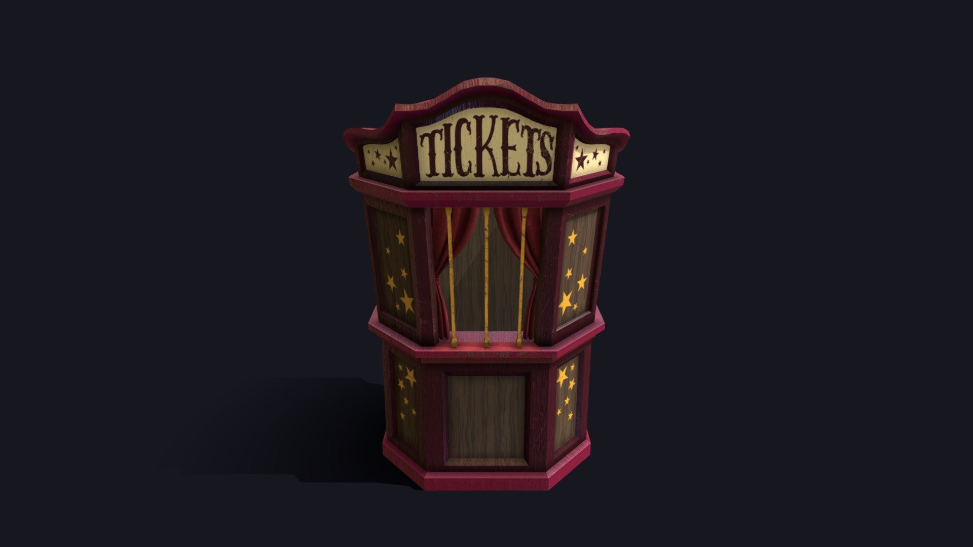 Ticket Booth - 3D model by LynnKarel 3d model
