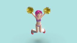 Cheerleader Girl cheerleader, girl, blender, characterdesign