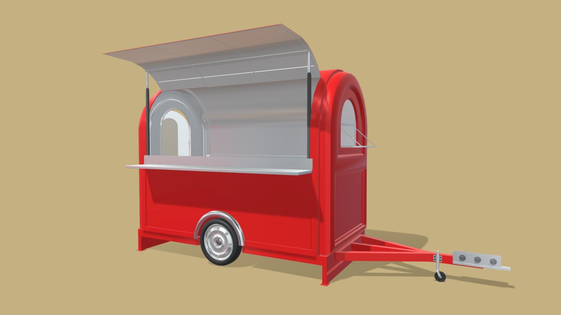 Camper Food Cart

IMPORTANT NOTES:


This model does not have textures or materials, but it has separate generic materials, it is also separated into parts, so you can easily assign your own materials.

If you have any doubts or questions about this model, you can send us a message 3d model