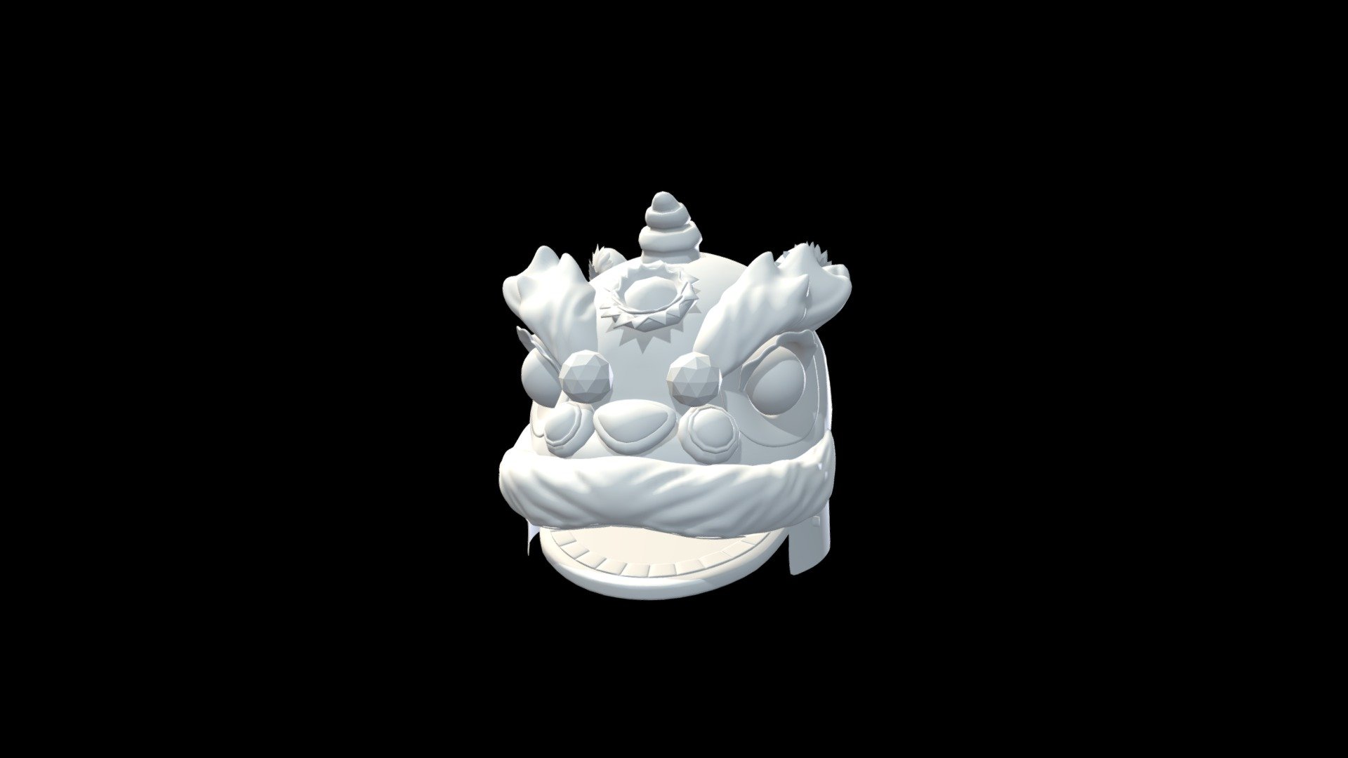 Important props for Chinese New Yea - lion head - 3D model by happyanson130 3d model