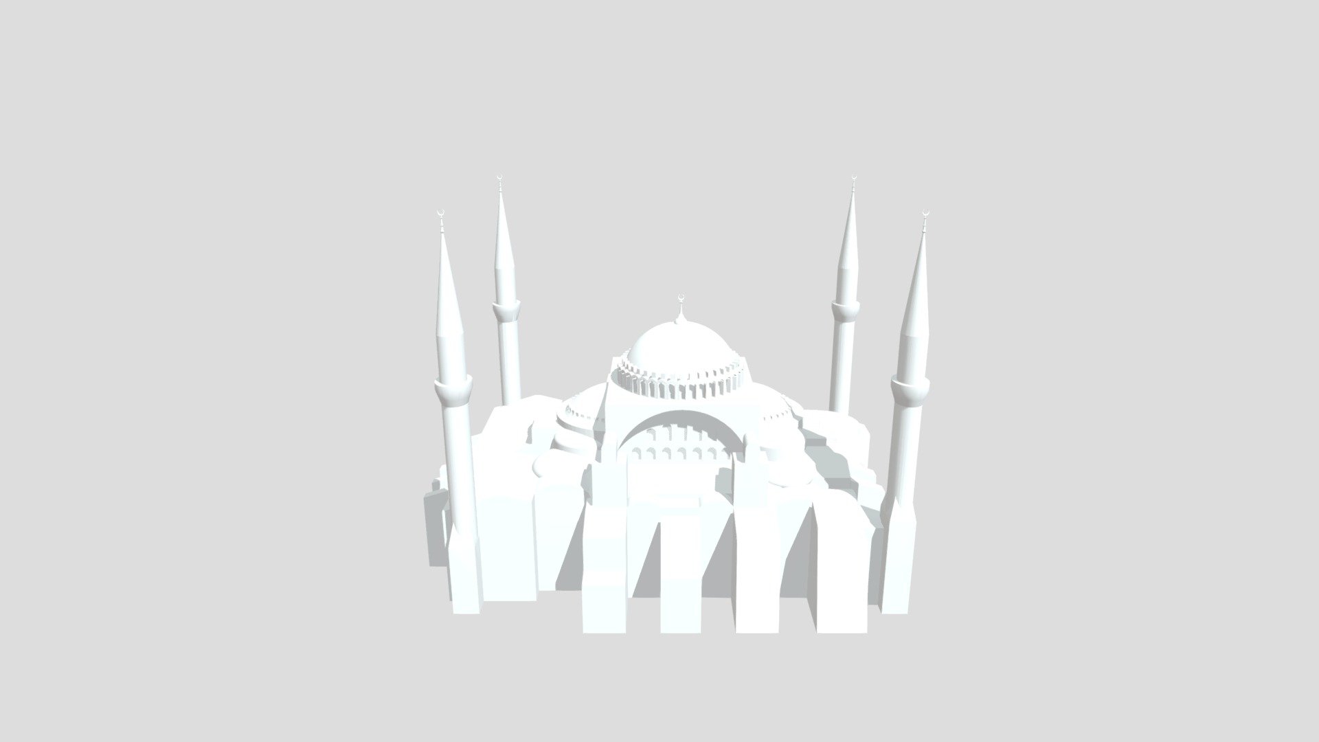 The Hagia Sophia of Istanbul - Hagia Sophia - 3D model by cemdakgun 3d model