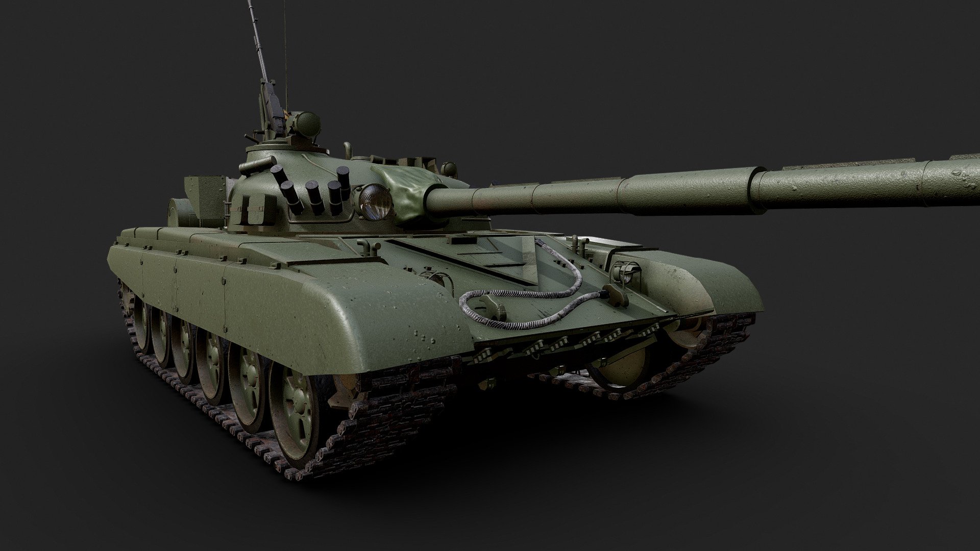 T-72 M1 variant




File format: Blend FBX OBJ

Materials/Textures: PBR textures in substance painter
-Material Maps: Base color, Roughness, Metallic, Normal

Texture resolution: 4k textures

Polycount:




Objects: 61

Vertices: 145.766

Edges: 292.235

Faces: 150.139

Triangles: 272.781
 - T-72 M1 Variant - Buy Royalty Free 3D model by luisbcompany 3d model