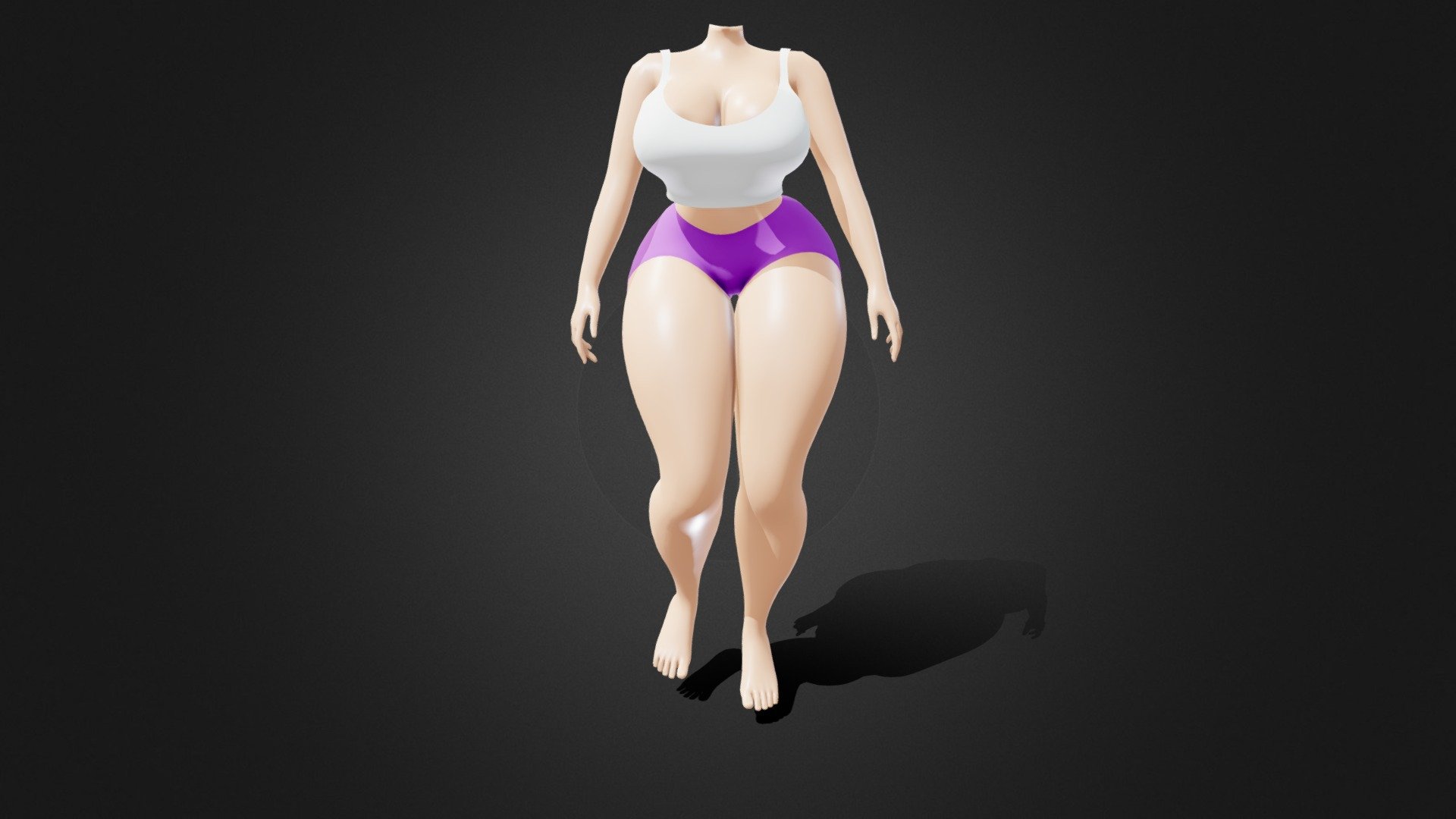 Model now has a UV map. 

The new and improved female body. A much better form and shape overall. The hips, the thighs, and curves, oh my! Very, very nice. I might use this as my base for my future models. Let me know what you think 3d model