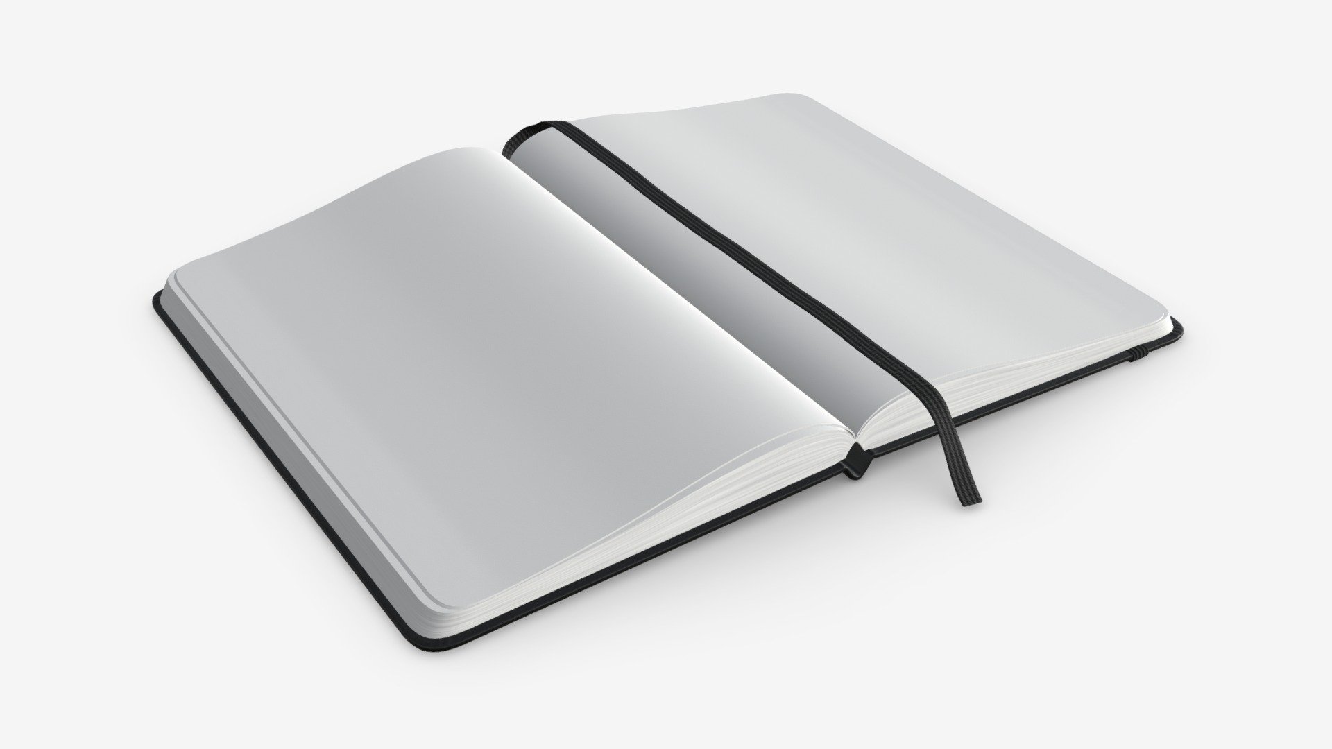 Notebook hardcover with strap open - Buy Royalty Free 3D model by HQ3DMOD (@AivisAstics) 3d model