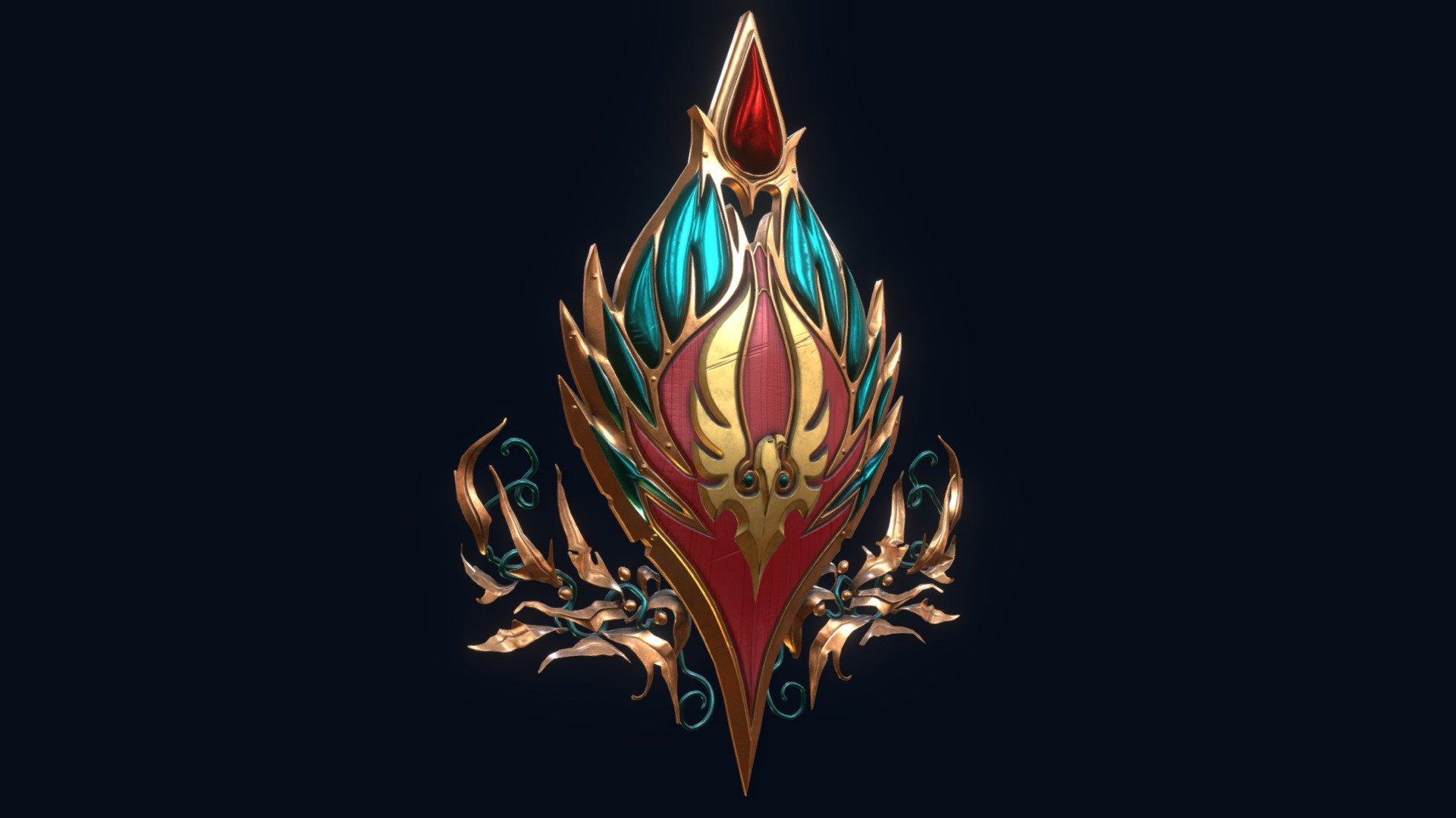 From my favorite videogame company, this is Blizzard's Blood Elves Crest, from World of Warcraft. This is the first of many that I will be creating, with some luck to be used as animated backgrounds 3d model