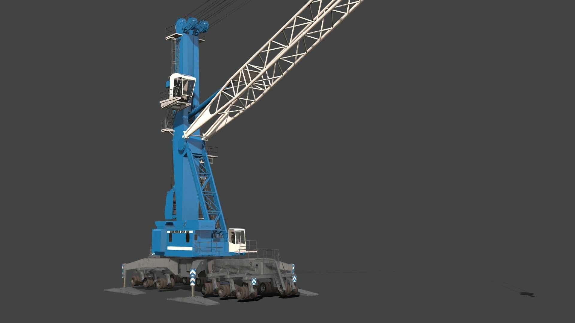 Liebherr LHM 250 Mobile Harbour Crane - Mobile harbour crane LHM 250 - Buy Royalty Free 3D model by Tim Samedov (@citizensnip) 3d model