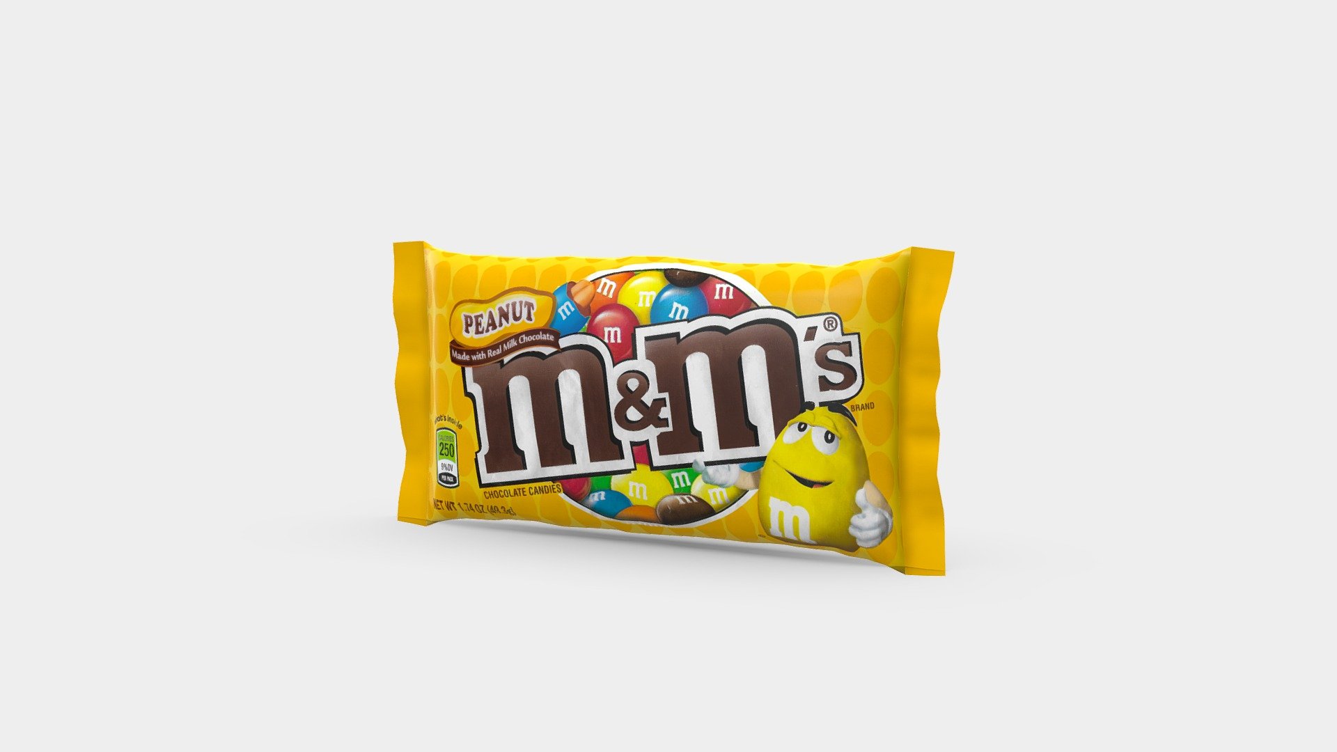 M&amp;M's - Peanut MM's
VR and game ready for high quality Architectural Visualization
EAN: 0000004003207 - M&M's - 3D model by Invrsion 3d model