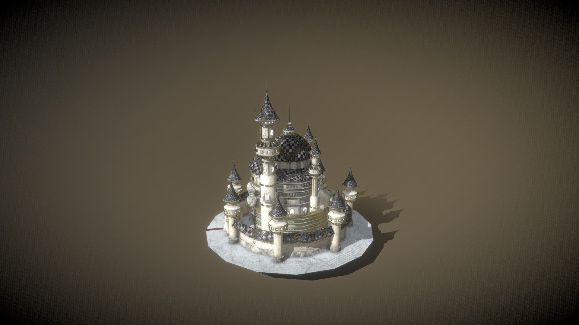 3D Castle of Fantasy Style - 3D Fantasy Castle Concept - 3D model by Amador Gómez (@Amador.Gomez) 3d model