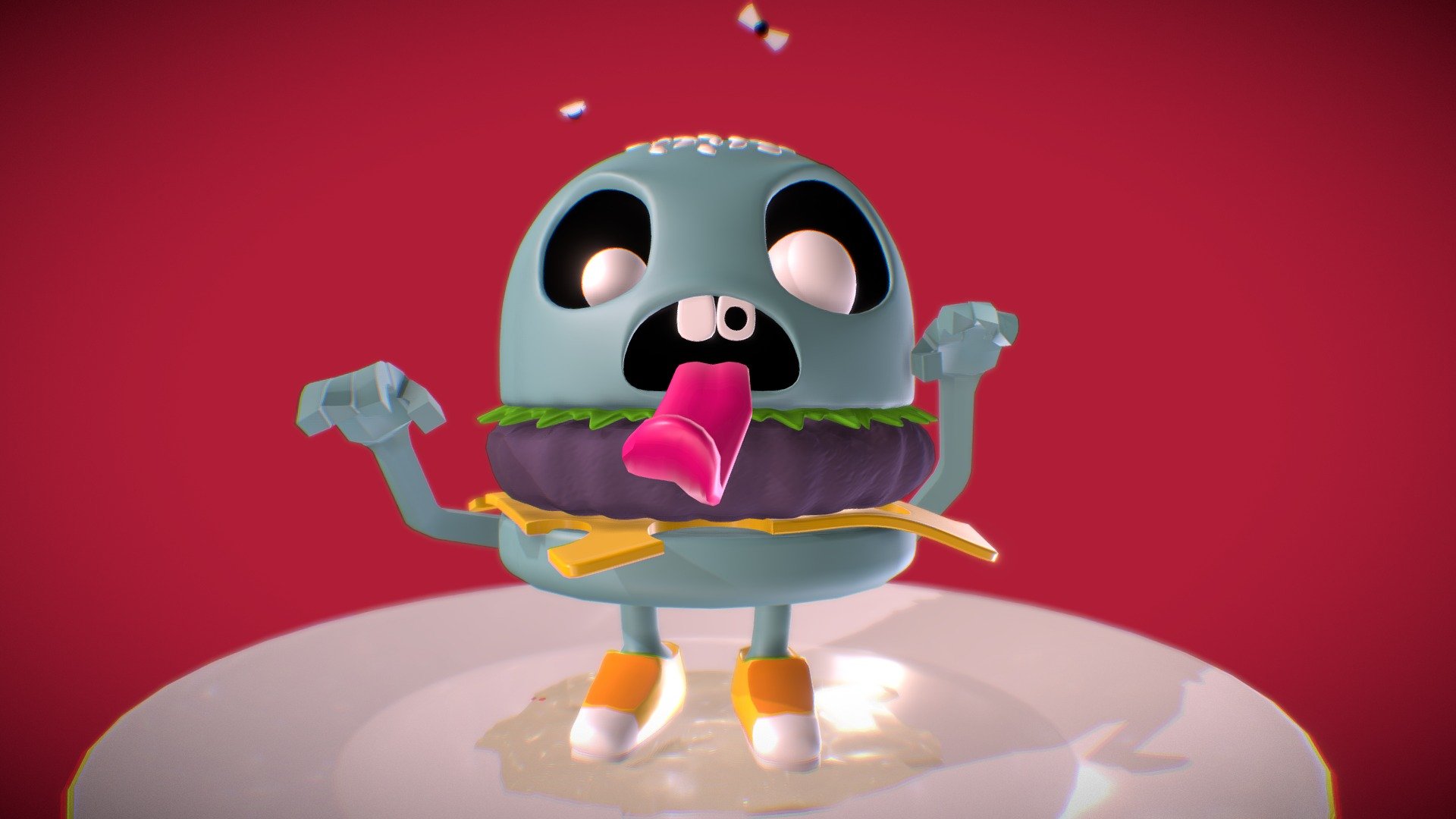 ¿Did someone order ZomBurguer?
You shouldn't eat this rotten zombie harmburguer&hellip; its meat is infected 3d model