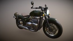 Triumph Bonneville Bobber 1200cc Motorcycle motorcycle, substancepainter, substance, maya
