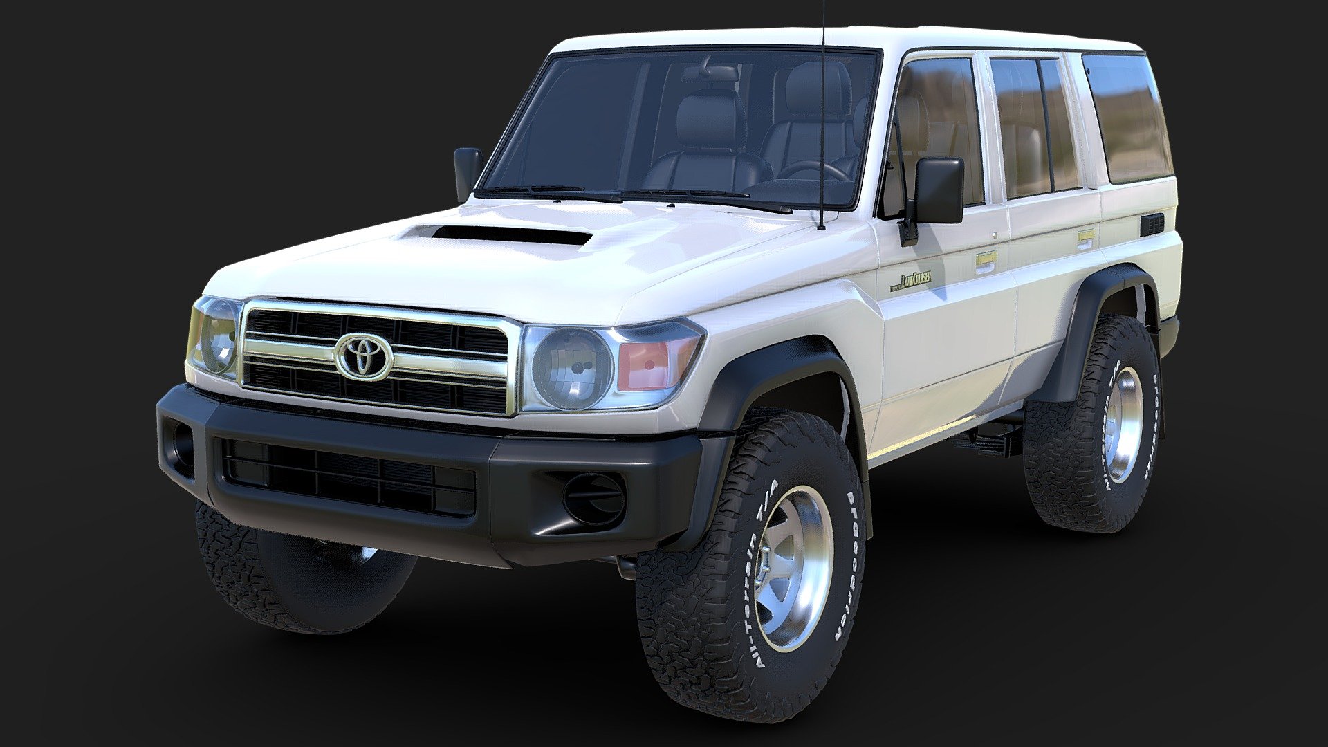 76 Series Wagon Stock - Toyota Land Cruiser 76 Series Wagon Stock - 3D model by Pitstop3D - 4x4 (@pistop3d-4x4) 3d model