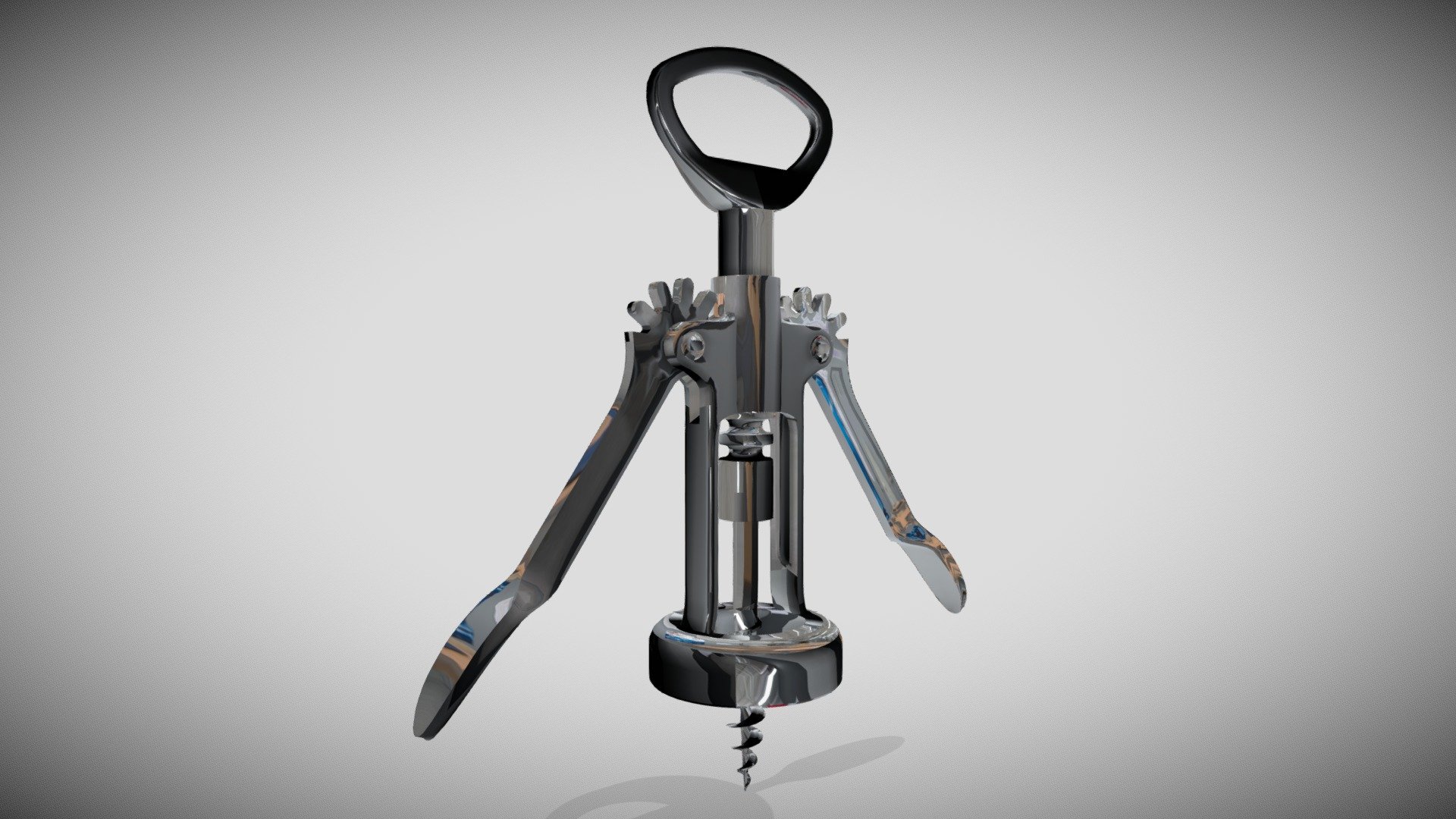 One Material PBR Metalness 2k - Corkscrew - Cavatappi JJ - Download Free 3D model by Francesco Coldesina (@topfrank2013) 3d model