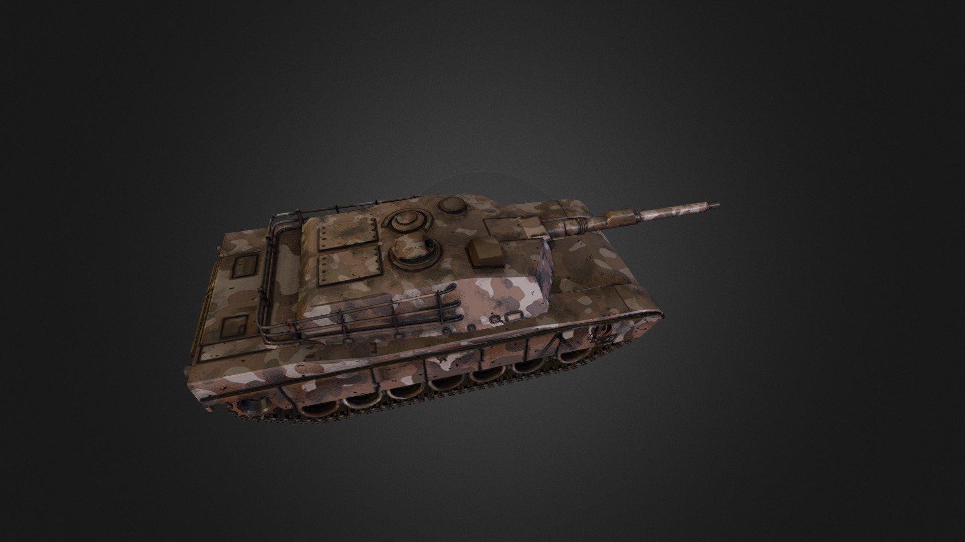 Abrams tank modeled and UVs laid out with Autodesk Maya. Created high poly and low poly versions. Used XNormal to create normal maps. Used dDo for creation of final diffuse maps, normal maps, and specular maps. Available for sale: http://t3ds.com/701059 - Abrams Tank - 3D model by reapermediasr 3d model
