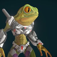 Spacefrog frog, alien, spacefrog, character, scifi, creature, animated