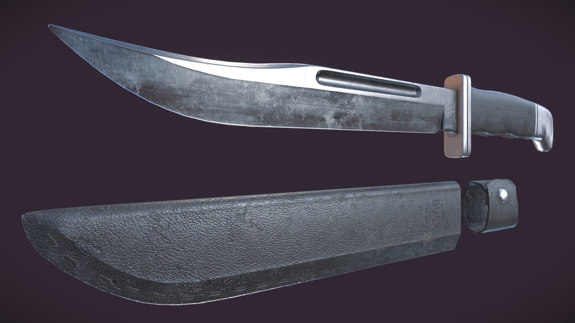 Game-ready 3D model of BUCK 120 knife.
1 UV set 20482048
2 texture sets
Knife - 1328 triangles; Sheath - 1772 triangles - BUCK 120 General Knife - Download Free 3D model by Kirilllucas (@Kirill_Rostovtsev) 3d model
