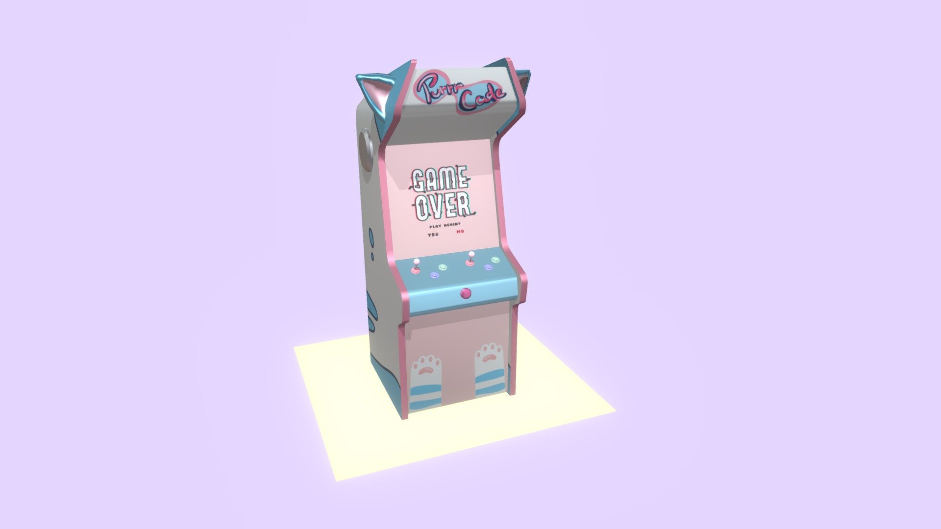 PurrrCade, the Cat Arcade - 3D model by Vivian Martins (@vivianaluizioespm2) 3d model