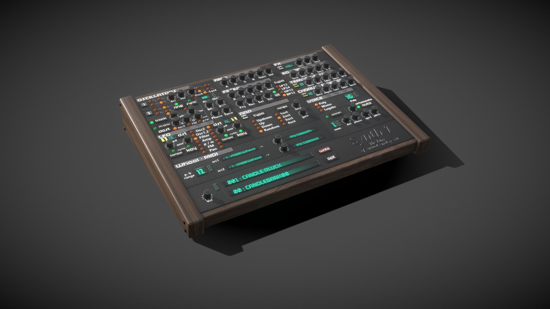 One of the best free virtual analog vst synths&hellip;In c4d - synth 1 - Download Free 3D model by TyrionLannister 3d model