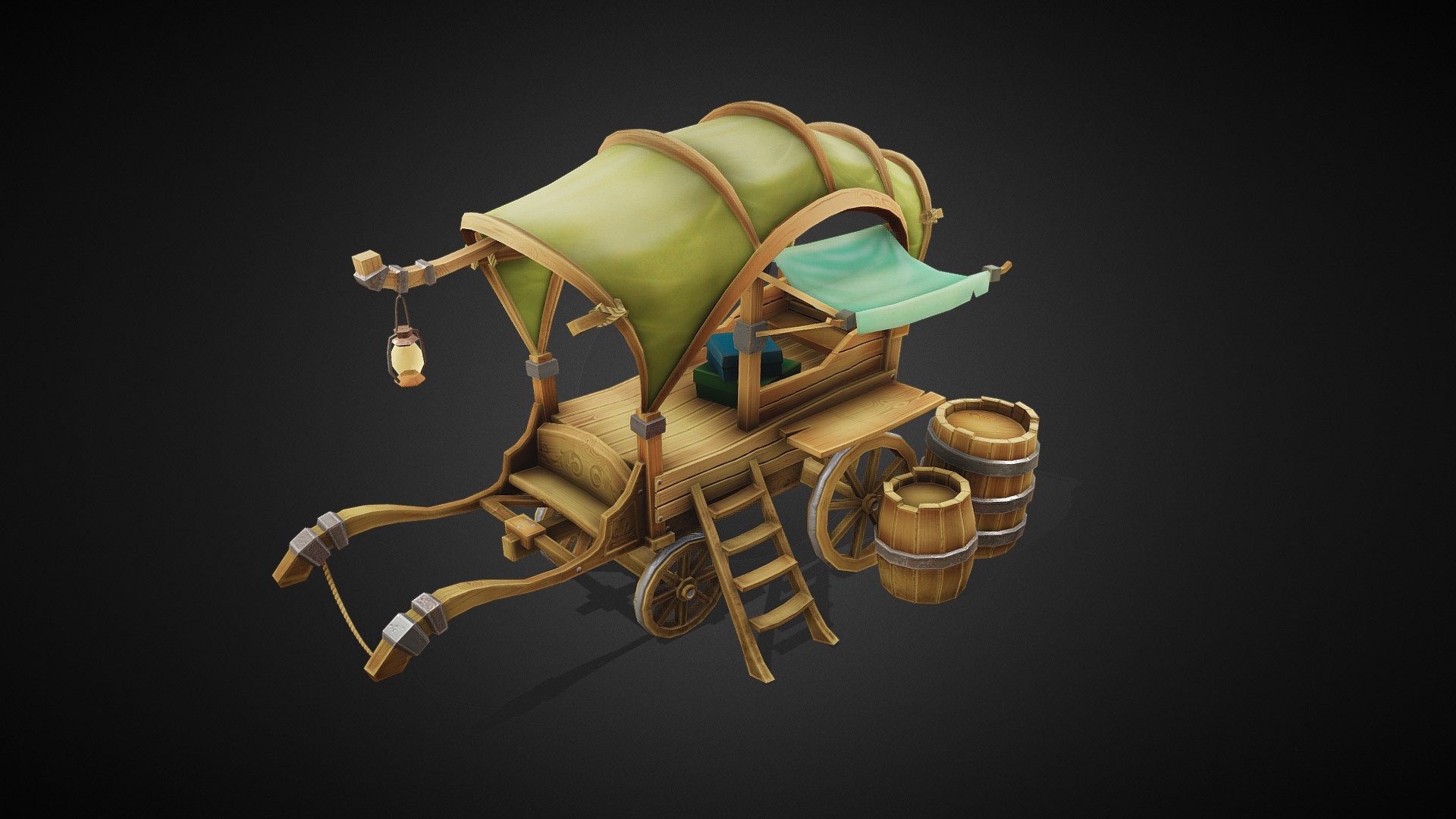 Trader's Cart - 3D model by antonbelyaev 3d model