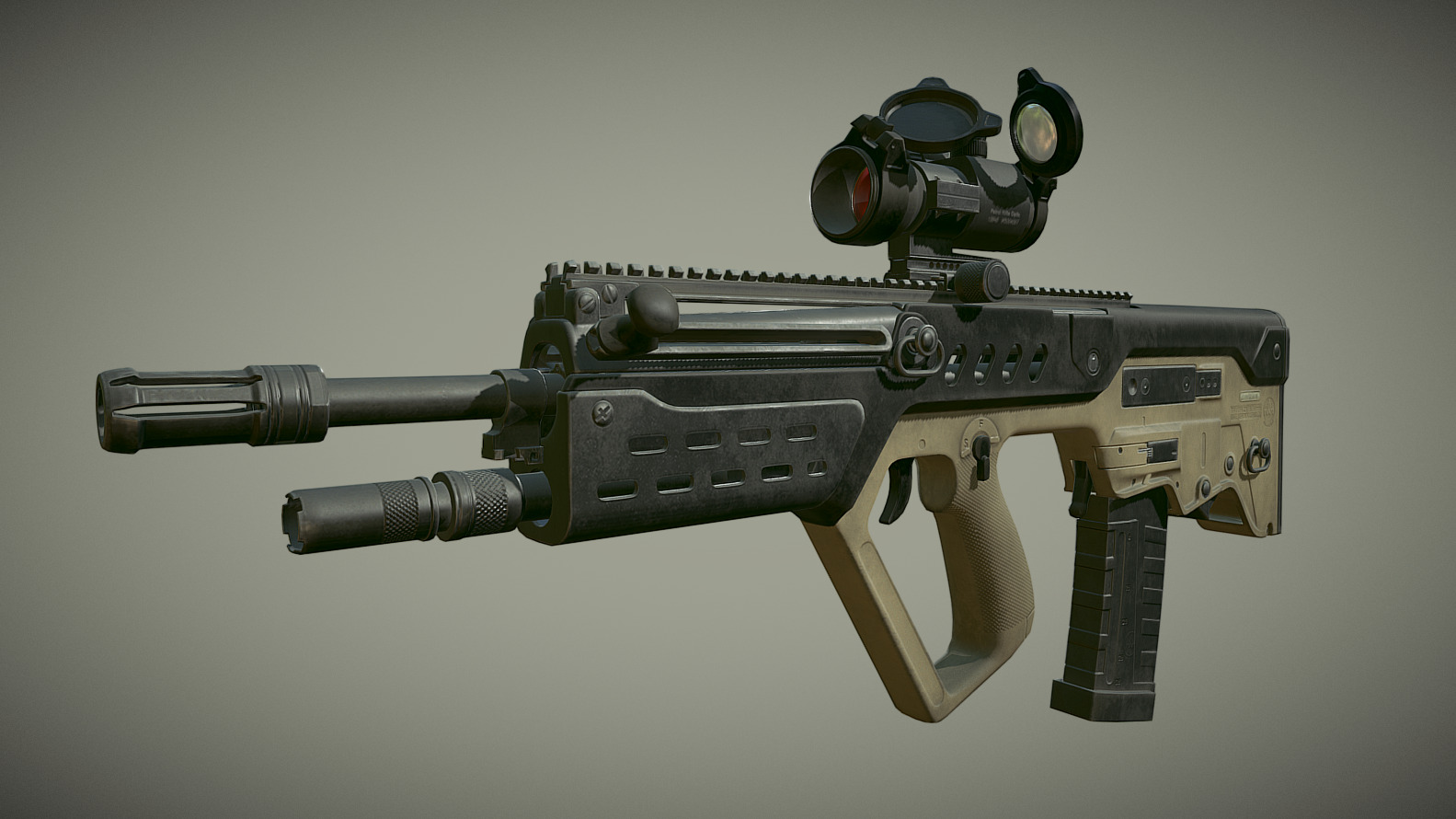 Israeli bullpup assault rifle - Tar-21 - 3D model by caktusbill 3d model