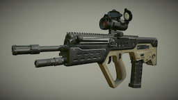 Tar-21 rifle, tavor, tar-21, weapon, pbr