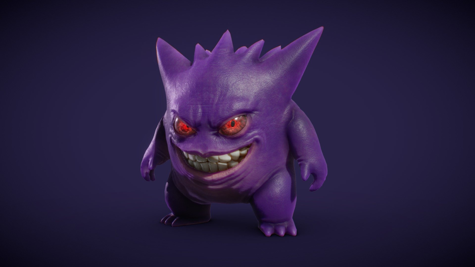 .blend file is rigged and setup to render with included displacement map - Gengar - Buy Royalty Free 3D model by Aran (@aran34x) 3d model