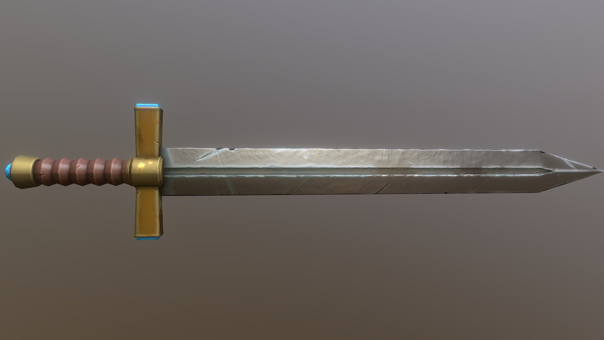 Fantasy Stylized Sword - Game Ready Low Poly - Fantasy Stylized Sword - Buy Royalty Free 3D model by Handrews3D 3d model