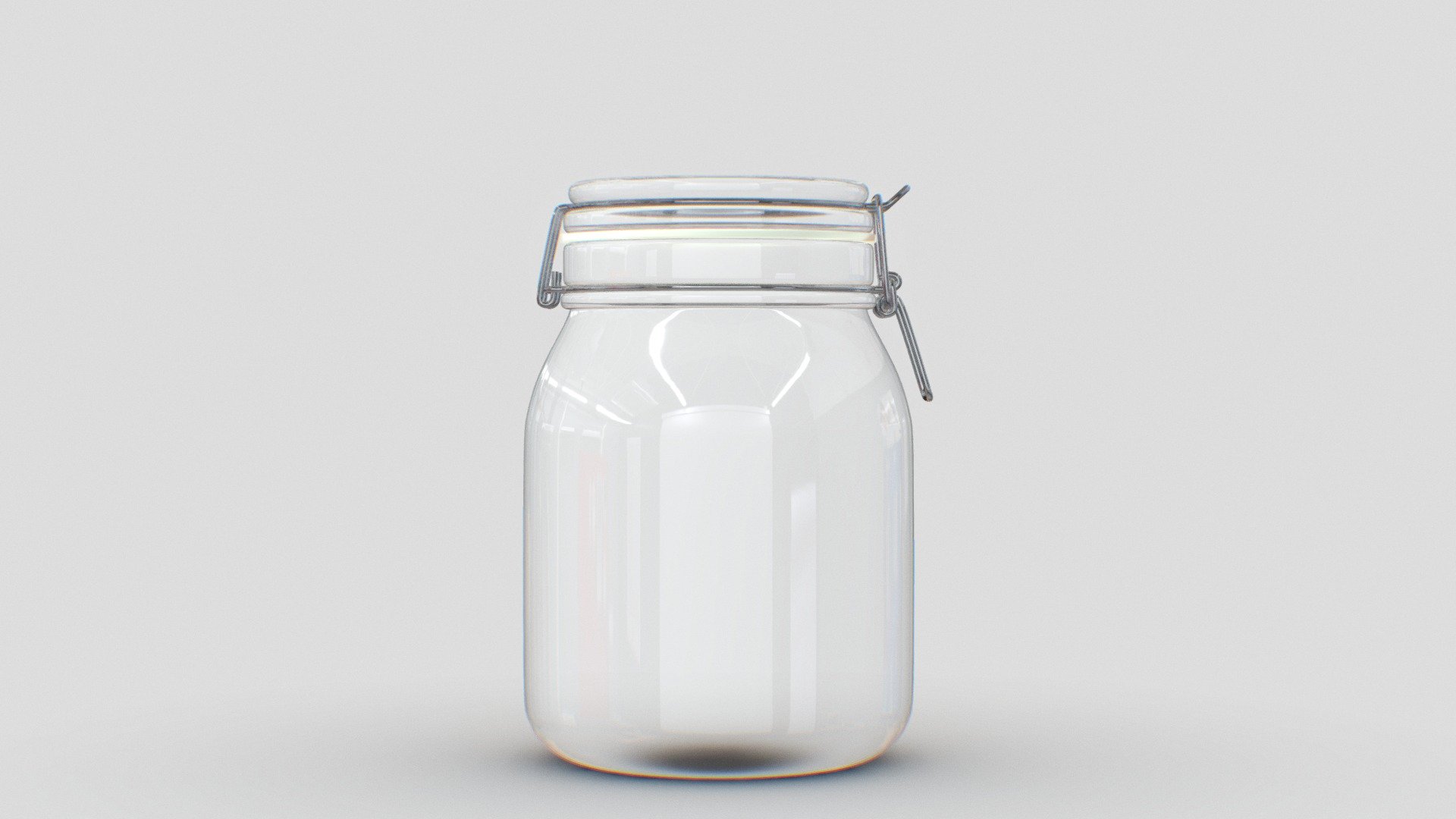 IKEA Korken Jar (34 oz)

This model I made it with Blender. I made it with actual size reference.
I include some file format (exported from Blender), some sample render and also I include the lighting setup on the Blender file. 
Hopefully you enjoy it. 
Or, you can edit my model with your preferense easily.

Please like and share if you enjoy it 3d model