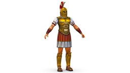 An ancient warrior in gold armor and helmet body, armor, shoe, greek, red, white, armored, shirt, egypt, agent, warrior, soldier, people, hero, alexander, historical, guard, antique, young, shoes, sandals, bastard, brother, great, king, personnage, antic, bodybuilder, low-poly-model, bro, caucasian, warrior-fantasy, infantryman, makedonia, helmet, man, human, male, gold, "person", "guy", "warrior-character"