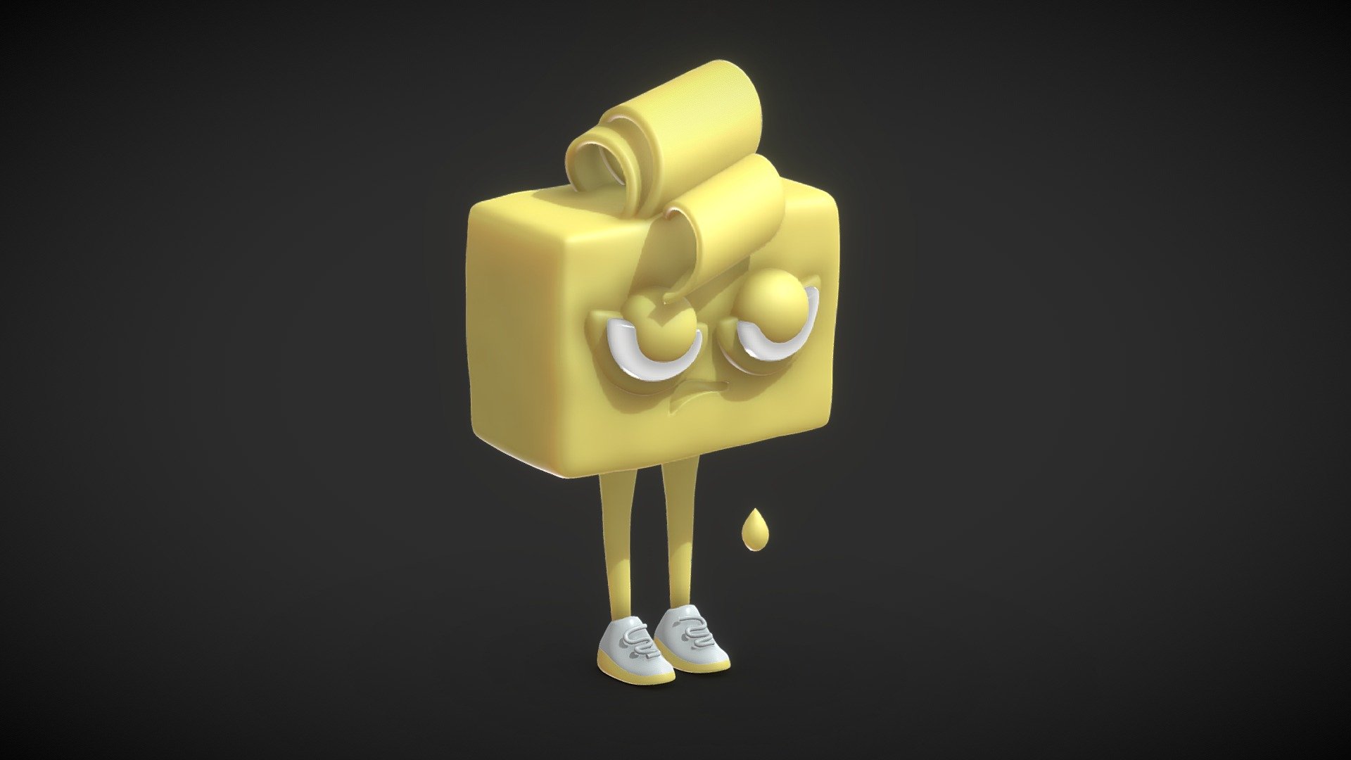 Butter Сharacter Mascot - Butter Сharacter Mascot - Buy Royalty Free 3D model by tkkjee 🪲 (@tkkjee) 3d model