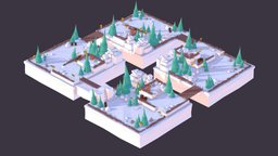 Cartoon Low Poly Forest Level