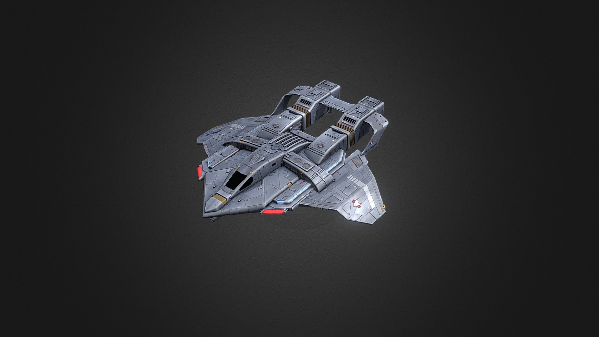 Inspired by the ships seen on Star Trek Deep Space Nine - Federation Attack Fighter - Download Free 3D model by Hangar.b.productions 3d model