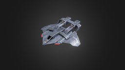 Federation Attack Fighter romulan, klingon, warp, staging, federation, star, dominion, space, spaceship, maquis