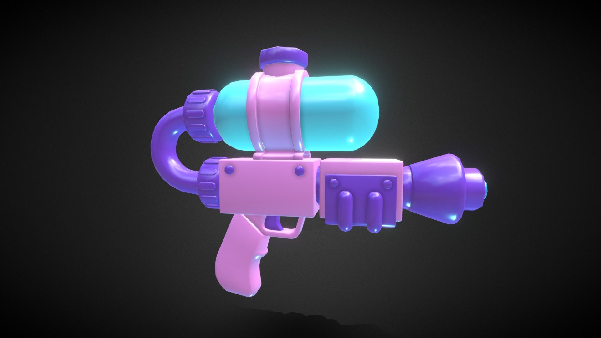 Including four parts, can be assemble.!! - Water Gun Toy Pistol - Buy Royalty Free 3D model by imrobot 3d model