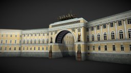 General Staff Building staff, general, russia, piter, low-poly, lowpoly, house, building, sankt-peterburg