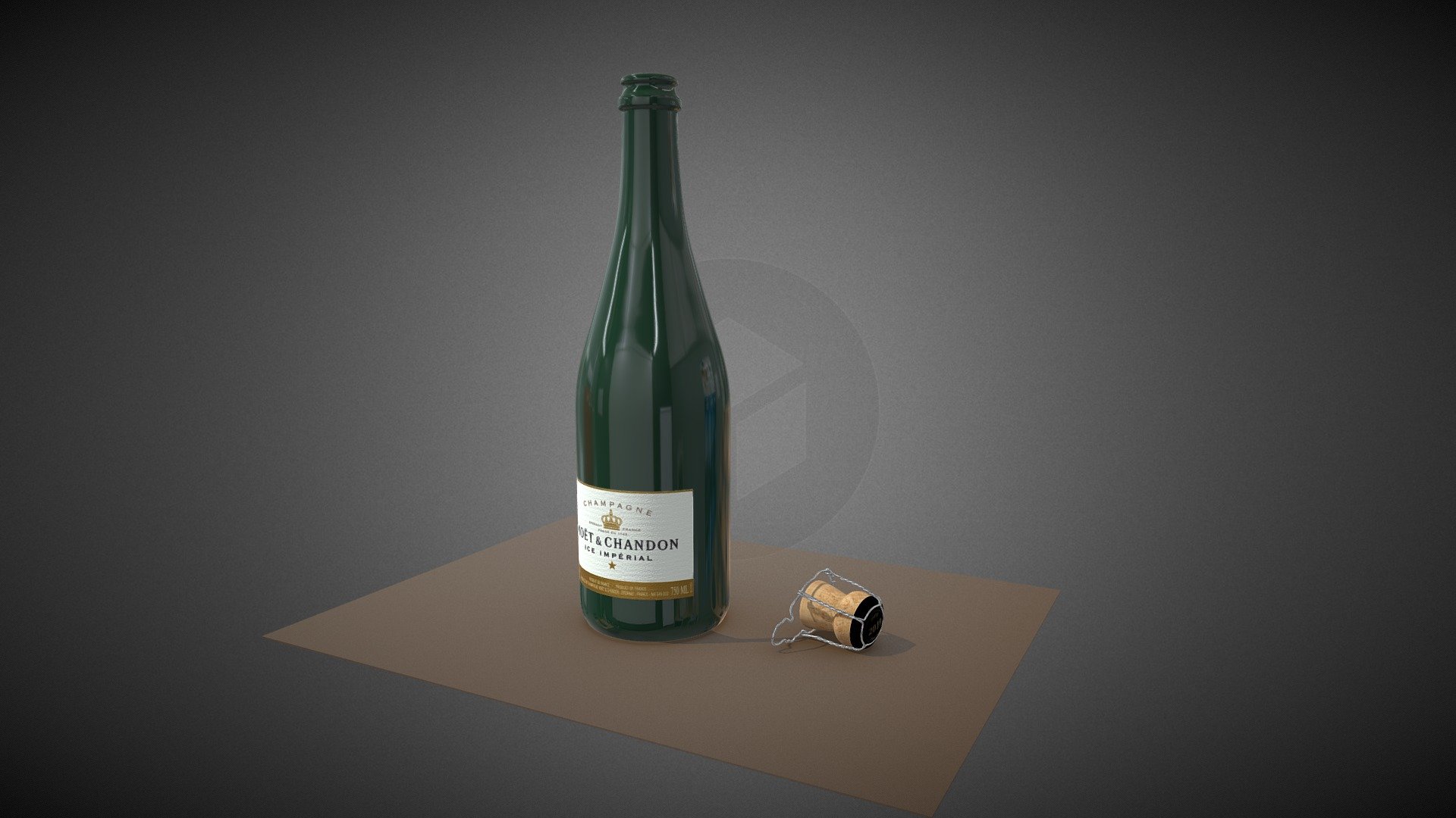 This bottle was made late in last year. I just forget to upload it before.

Modeled with Wings3D 2.2.6.
PBR textures created with Gimp 2.10.4 - Champagne Bottle - Happy New Year 2019 - 3D model by Micheus 3d model