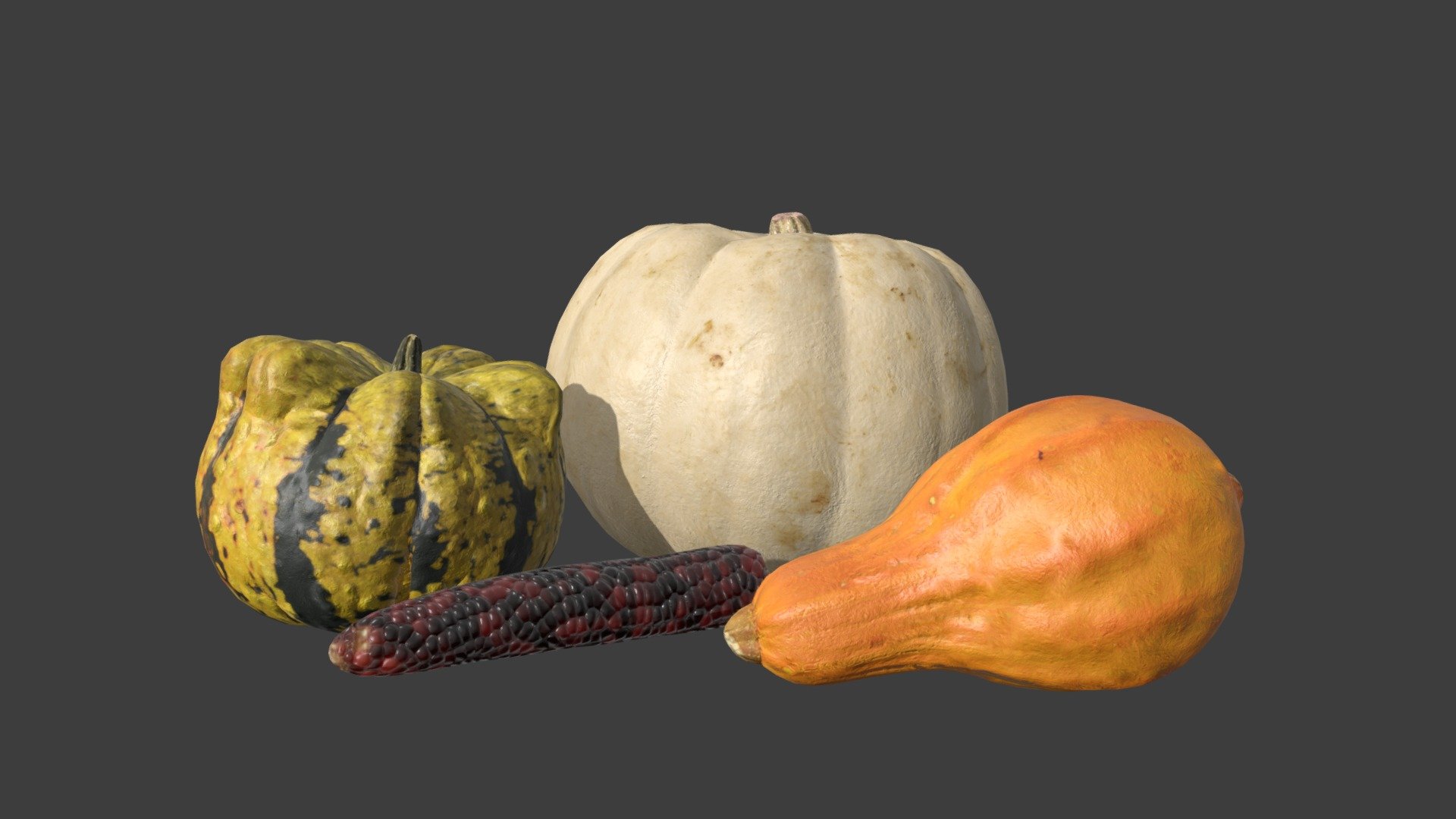 A few scans made on turn table, using the void method + cross polarization - Fall Harvest - 3D model by Clara Hickman (@chickman) 3d model