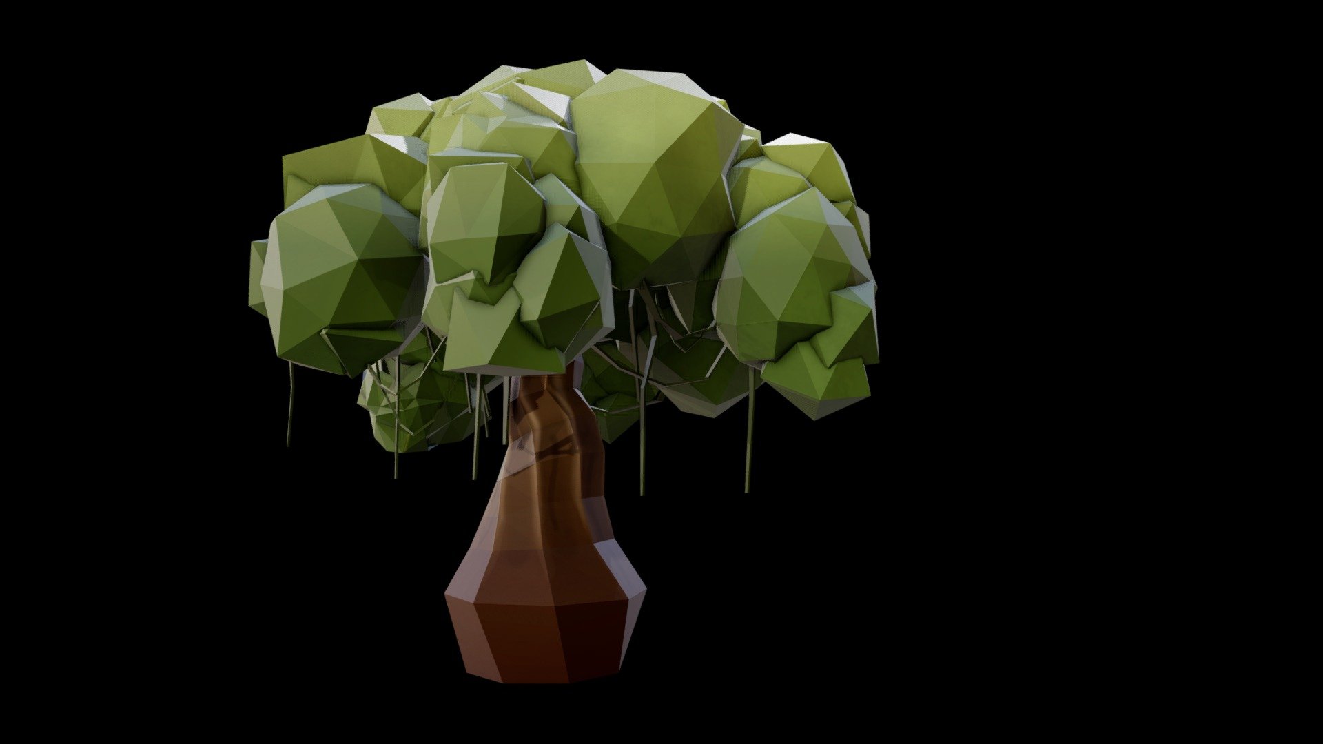 Model of tree Low poly - Low-poly Tree 3d Model - 3D model by MAndrew3D 3d model