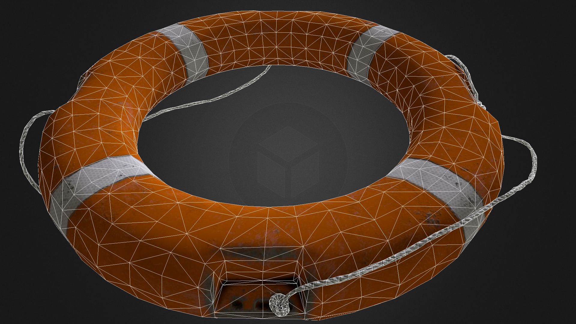 Real-time model of a Lifebuoy. Wireframe - Lifebuoy Wireframe - 3D model by nicovangoed 3d model