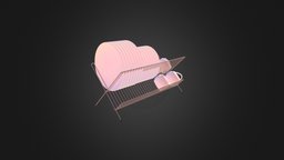 Dish Drainer cinema, room, ray, white, vray, plate, standing, obj, detailed, dish, chrome, fbx, metal, max, kitchen, mental, dry, cgaxis, drainer, drying, house, home, 3ds, cup, interior, c4d