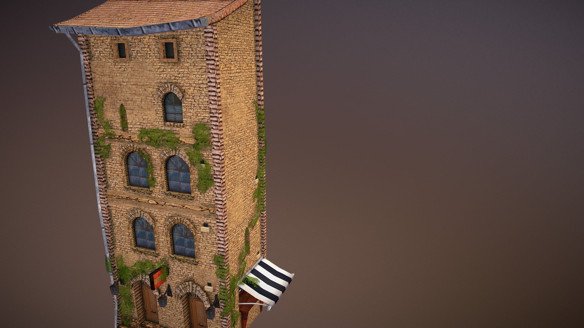 This house is the first finished house for the later coming cityscene. I picked San Gimignano for my scene 3d model