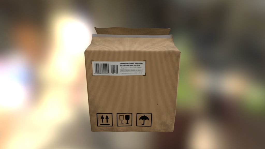This is a simple opened cardboard box, 2K textures - Cardboard Box - 3D model by Juan Siquier (@siquier) 3d model