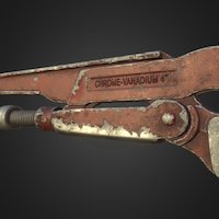 Pipe wrench 3d-model, gaming_props, photoshop, 3dsmax, texture, substance-painter, zbrush, shader