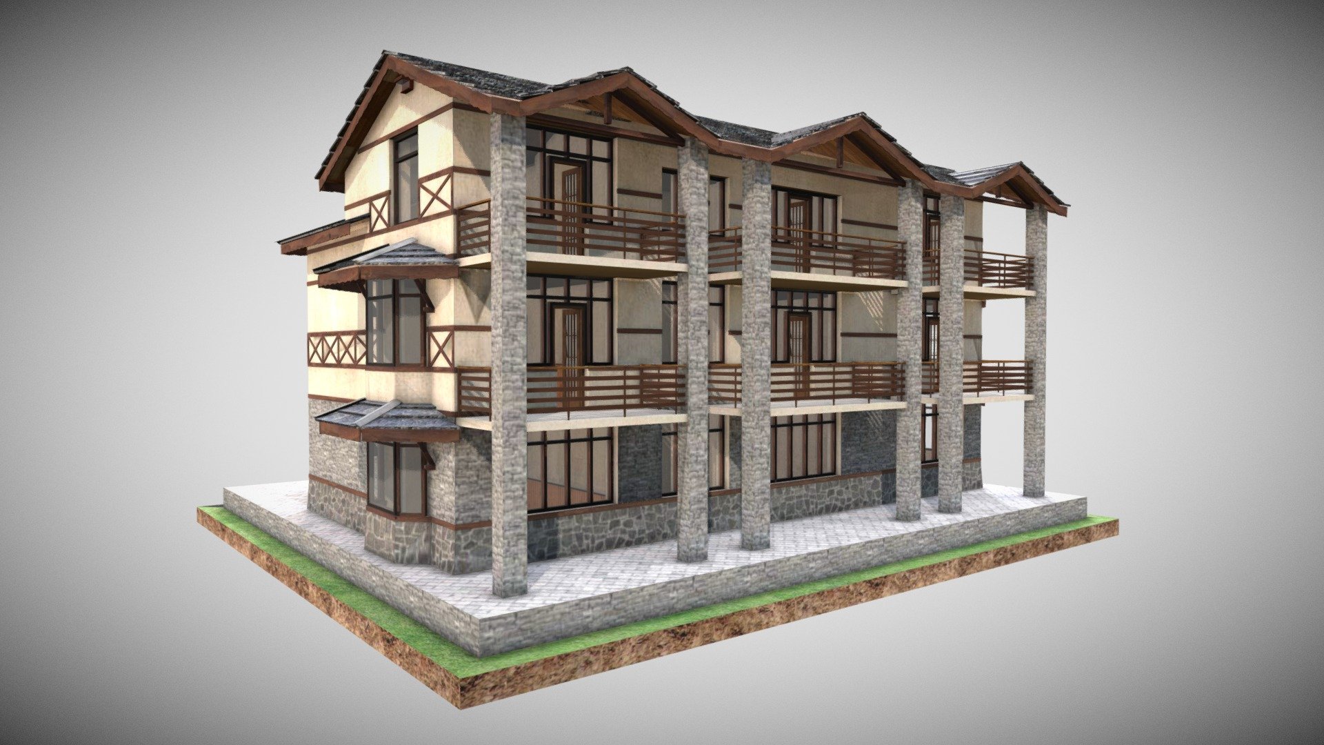 House Local Himalaya - Buy Royalty Free 3D model by Francesco Coldesina (@topfrank2013) 3d model